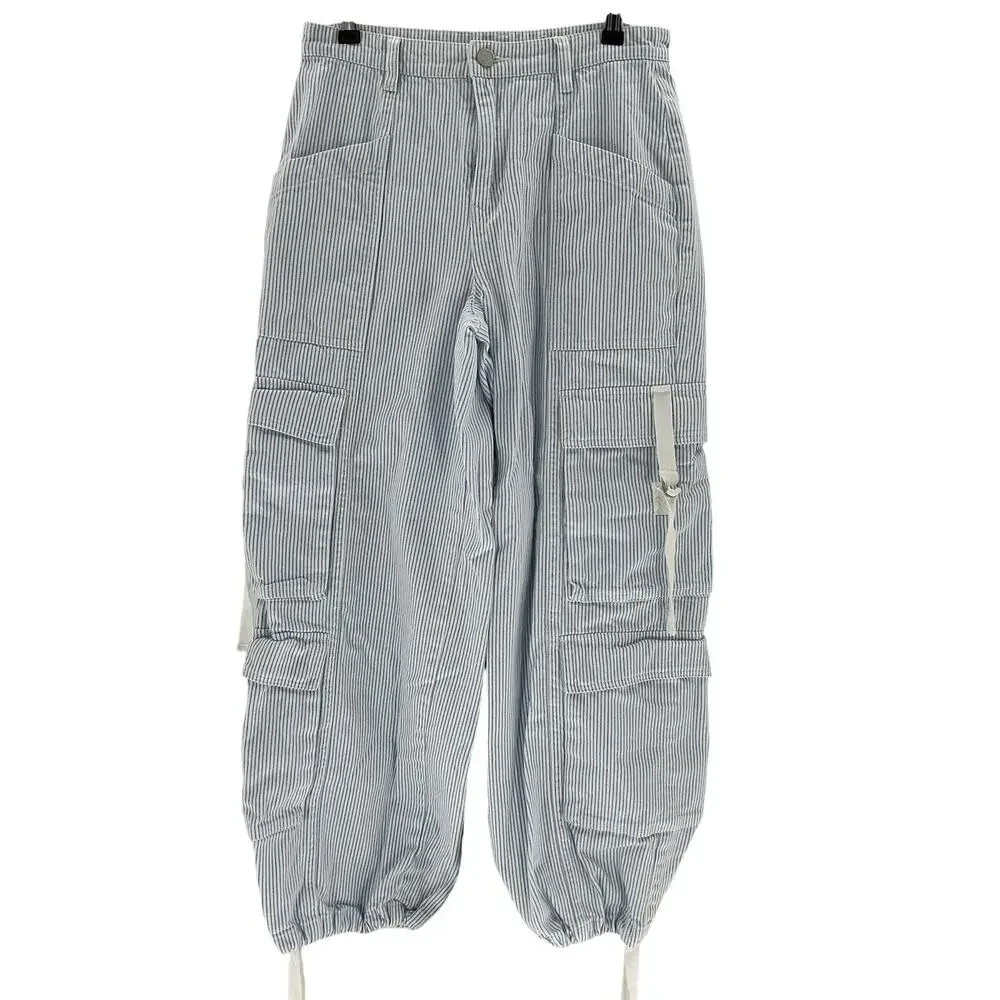 Blank Nyc Blue Cotton Joggers Size 27 - Picture 2 of 4